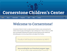 Tablet Screenshot of cornerstonechildren.com